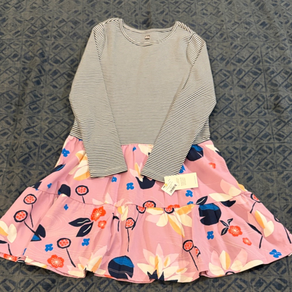 Tea Collection Striped and Floral Dress
